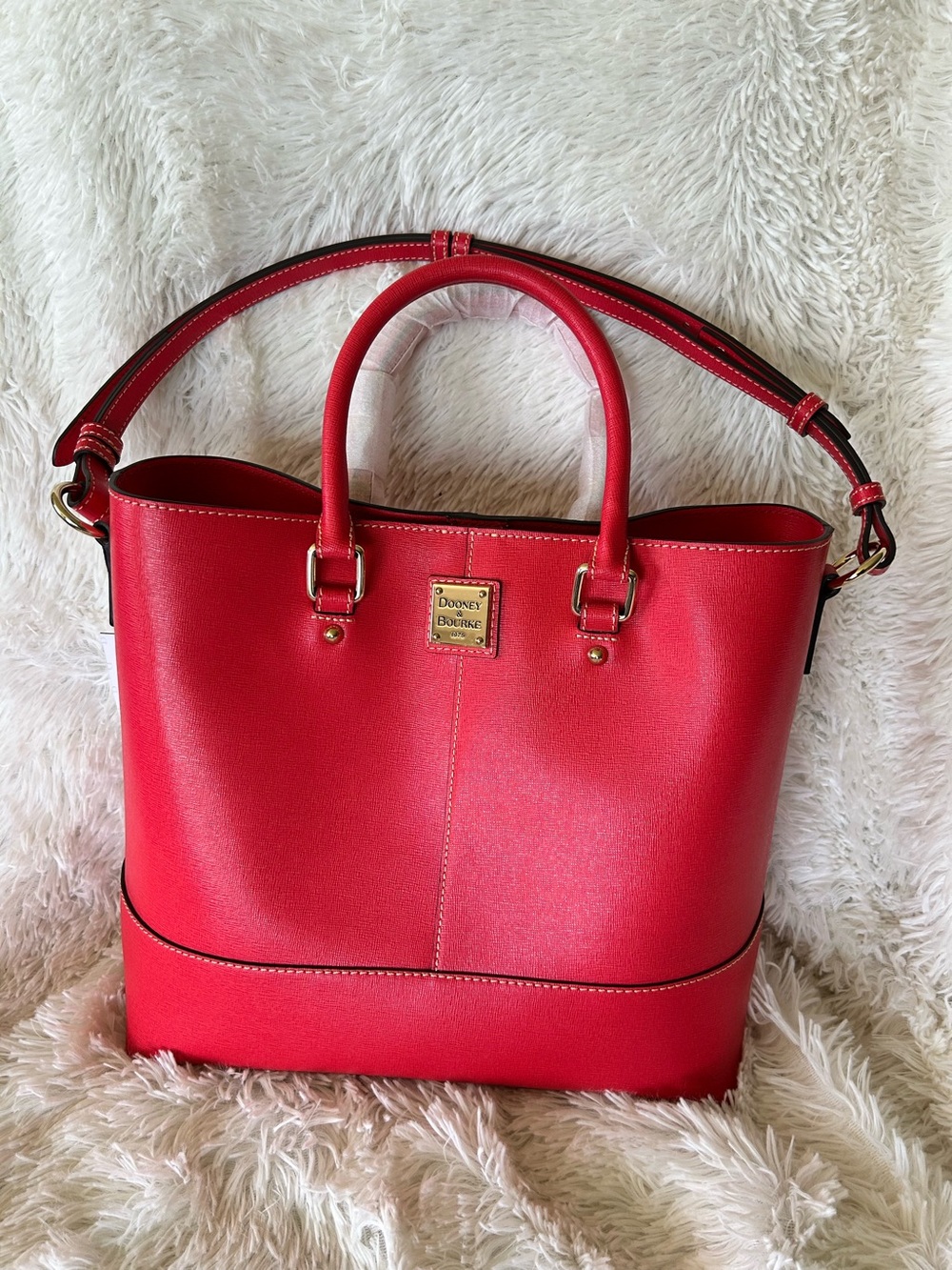 Dooney & Bourke Chelsea Tomato Saffiano Leather Tote